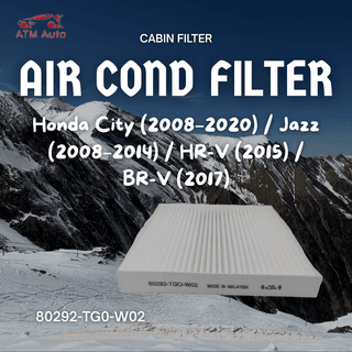 Honda City (2008-2020), Jazz (2008-2014), HRV (2015), BRV (2017) Air cond Cabin Filter (80292-TG0-W02)