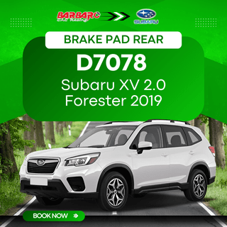 Barbaro D7078 Brake Pad Rear Subaru XV 2.0 Forester 2019