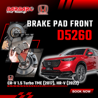 Barbaro D5260 Brake Pad Front Honda CR-V 1.5 Turbo TME 2017 HR-V 2022