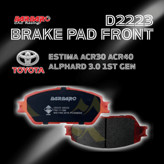 Barbaro D2223 Brake Pad Front Toyota Estima ACR30 ACR40 Alphard 3.0 1st Gen