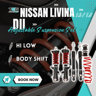 Nissan Livina 1.6/1.8 DII Adjustable Suspension Set (Boleh service) Hi Low Body Shift Adjustable Absorber set