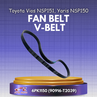 Toyota Vios NSP151, Yaris NSP150 Fan Belt, V-Belt 6PK1150 (90916-T2039)