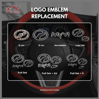 Perodua Myvi D20N Logo Emblem REPLACEMENT Front Rear Carbon Fibre Forged Carbon Camouflage