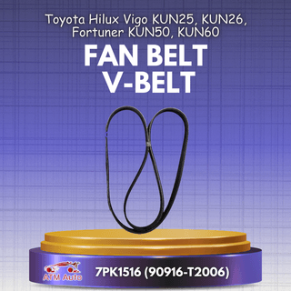 Toyota Hilux Vigo KUN25, KUN26, Fortuner KUN50, KUN60 Fan Belt, V-Belt 7PK1516 (90916-T2006)