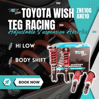 Toyota Wish ZNE10G/ ANE10 TEG RACING Adjustable Suspension Hi Low Body Shift Absorber