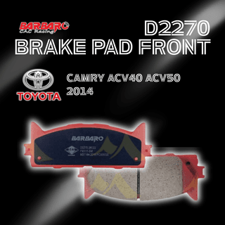 Barbaro D2270 Brake Pad Front Toyota Camry ACV40 ACV50 2014