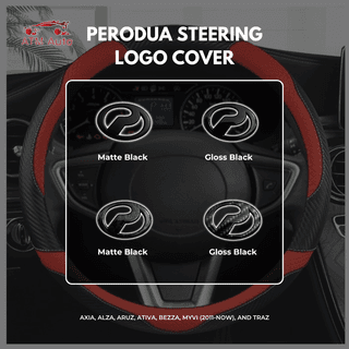 Perodua Steering Logo Cover for Axia, Alza, Aruz, Ativa, Bezza, Myvi (2011-now), and Traz