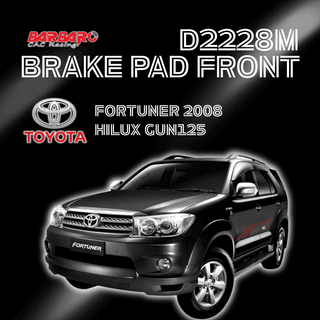 Barbaro D2228M Brake Pad Front Toyota Fortuner 2008 Hilux GUN125