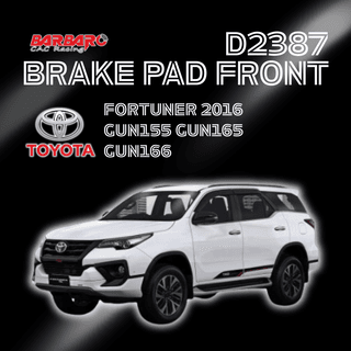 Barbaro D2387 Brake Pad Front Toyota Fortuner 2016 GUN155 GUN165 GUN166